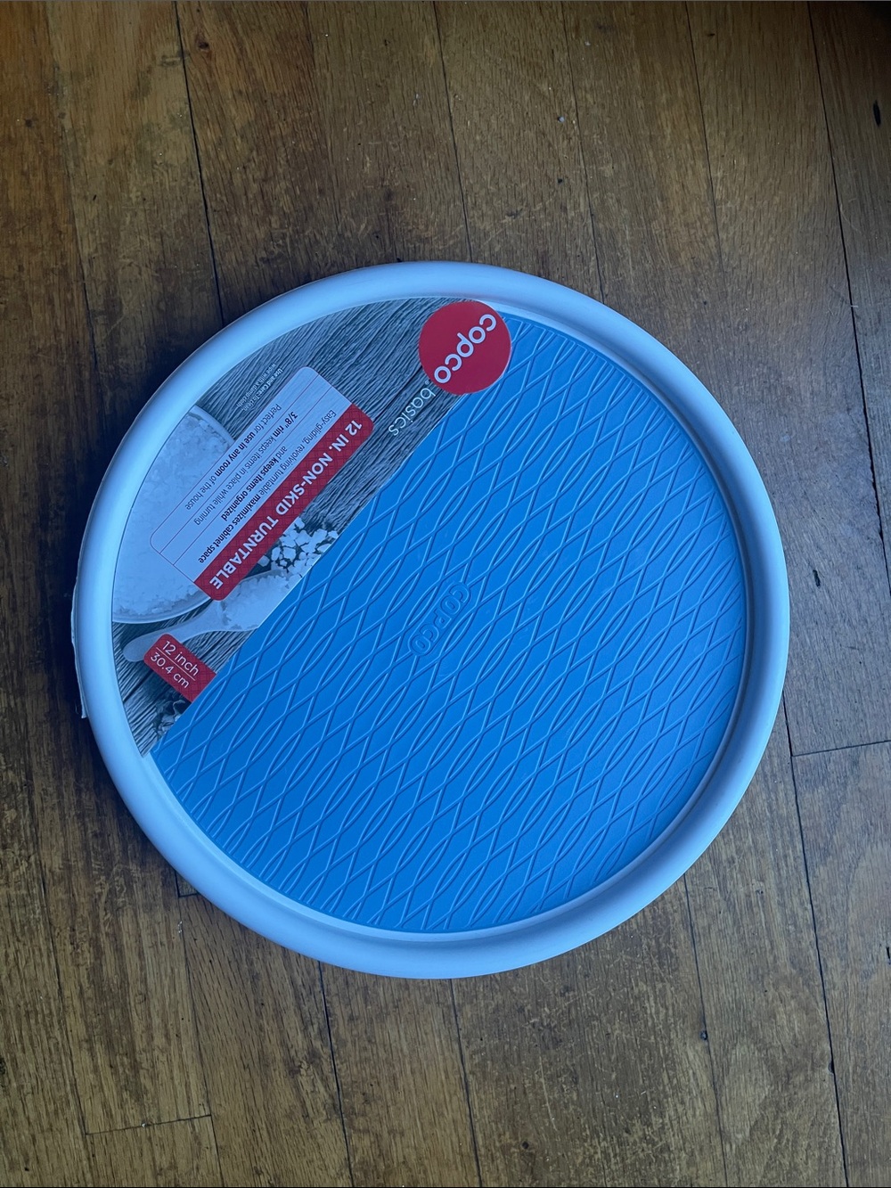 Co-op Blue Non-Skid Turntable Lazy Susan